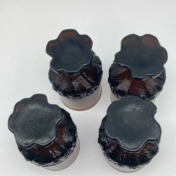Vintage Tiffin Franciscan Madeira smoke brown goblets